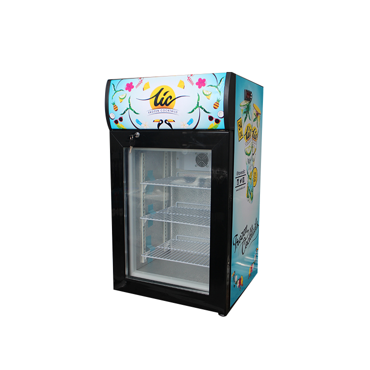 Supermarket Single Glass Door Ice Cream Display Freezer