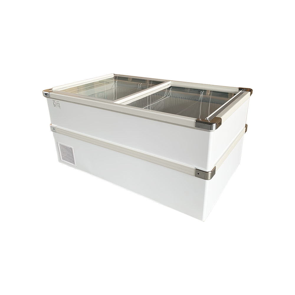 Supermarket Refrigeration Combine Commercial Seafood Display Island Freezer