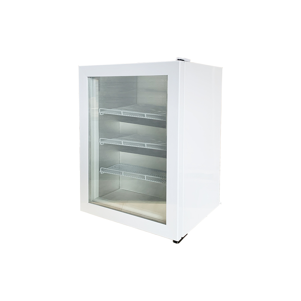 Single Glass Door Ice Cream Mini Fridge Display Freezer