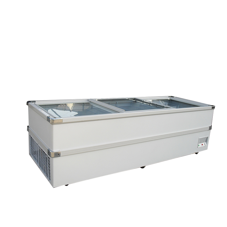 Jumbo Sliding Glass Door Display Chest Combination Island Freezer 980L