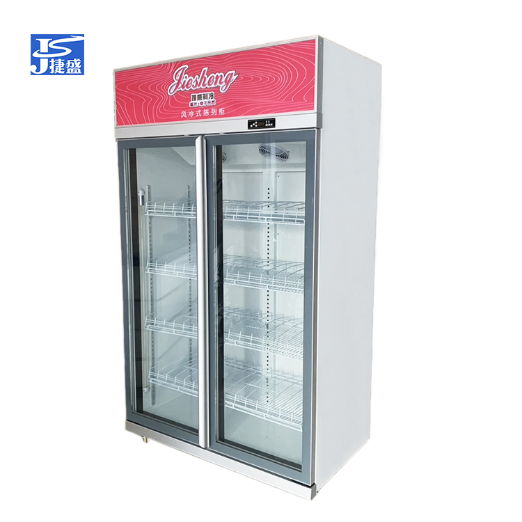 Upright Air Cooling Glass Door Display Showcase Cooler