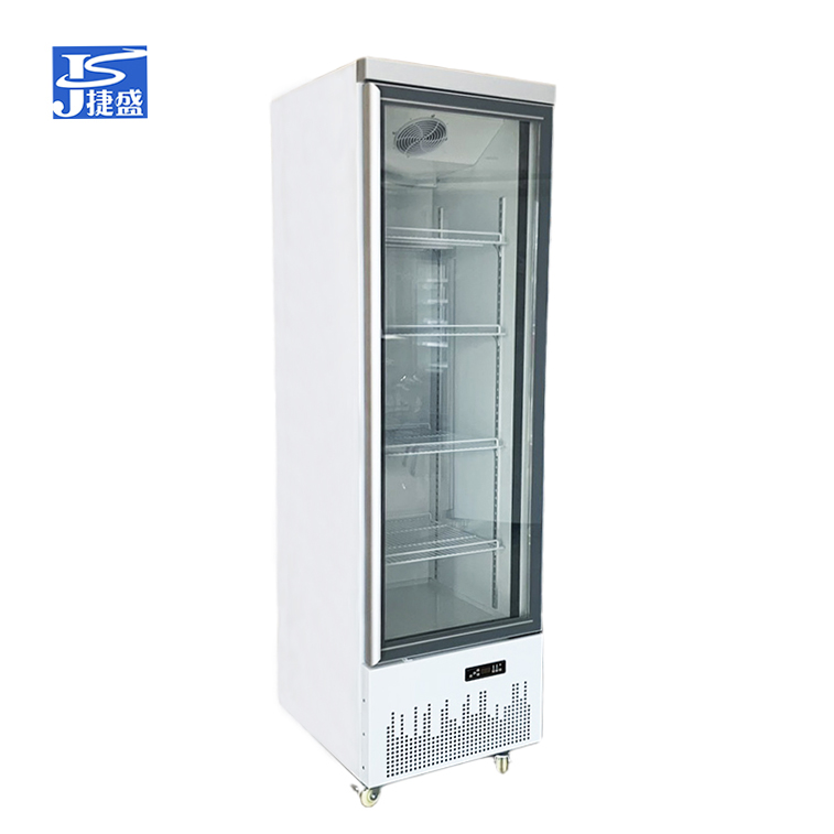 Air Cooling Single Glass Door Upright Beverage Display Cooler