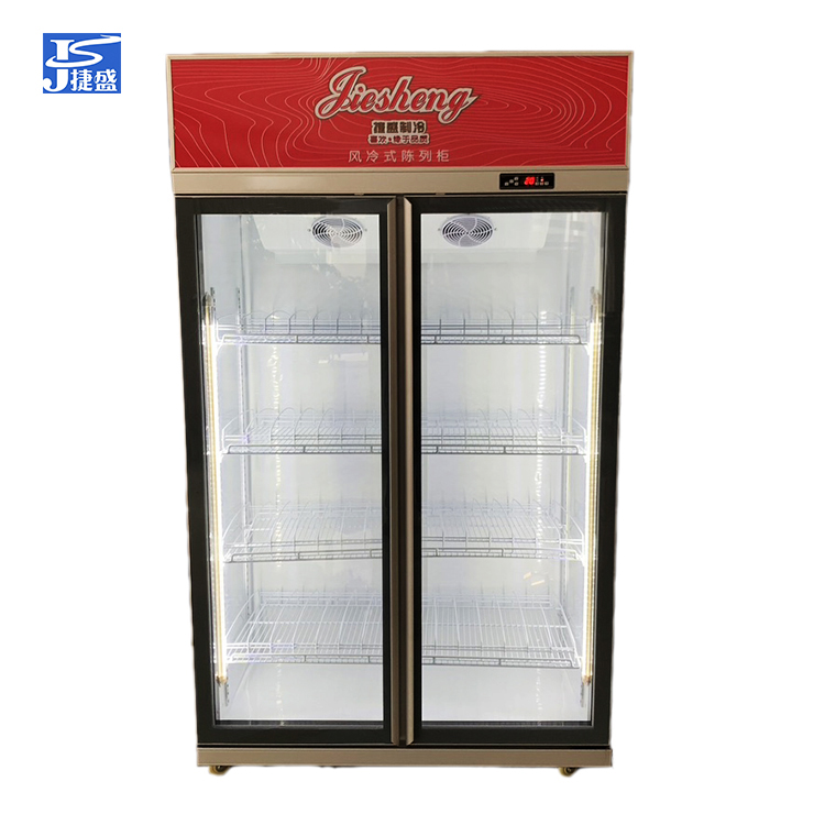 Upright Air Cooling Glass Door Display Showcase Cooler