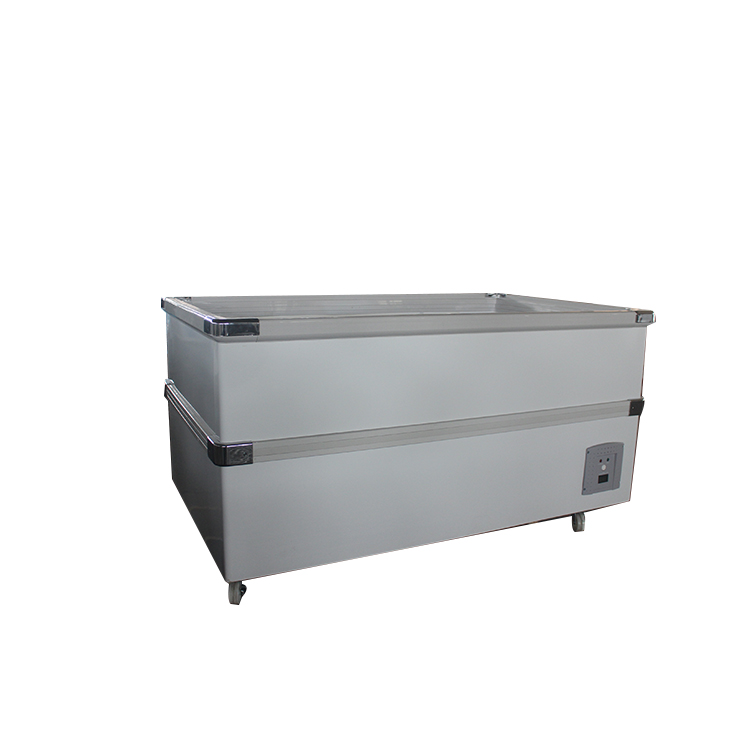 Supermarket Refrigeration Combine Commercial Seafood Display Island Freezer