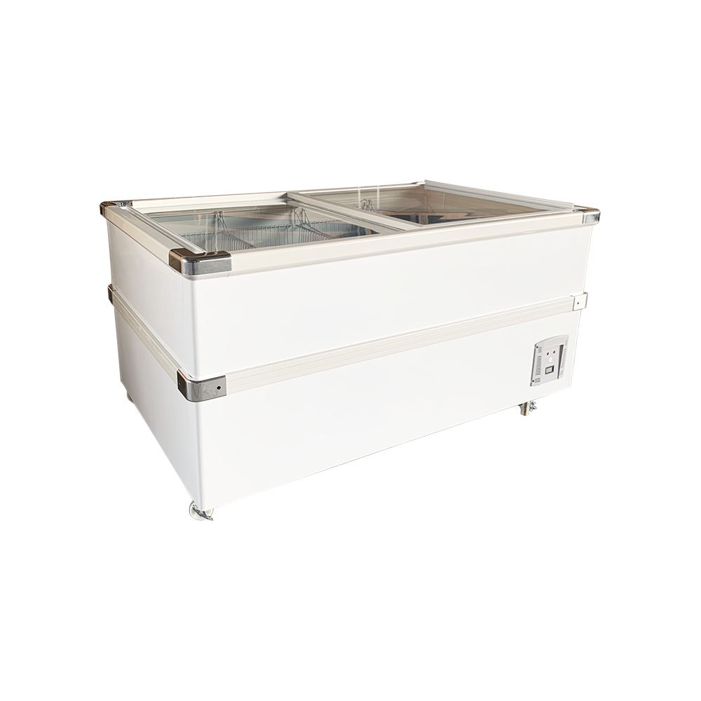 Supermarket Refrigeration Combine Commercial Seafood Display Island Freezer