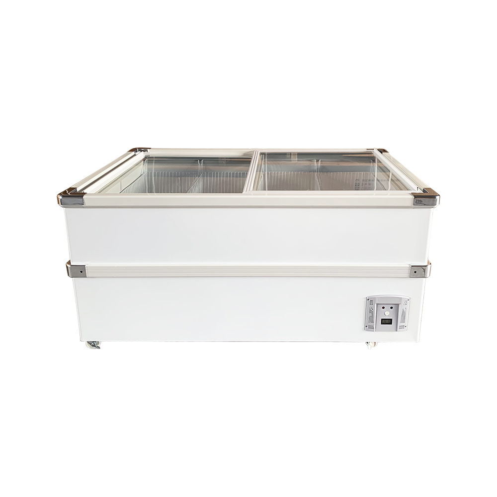 Supermarket Refrigeration Combine Commercial Seafood Display Island Freezer