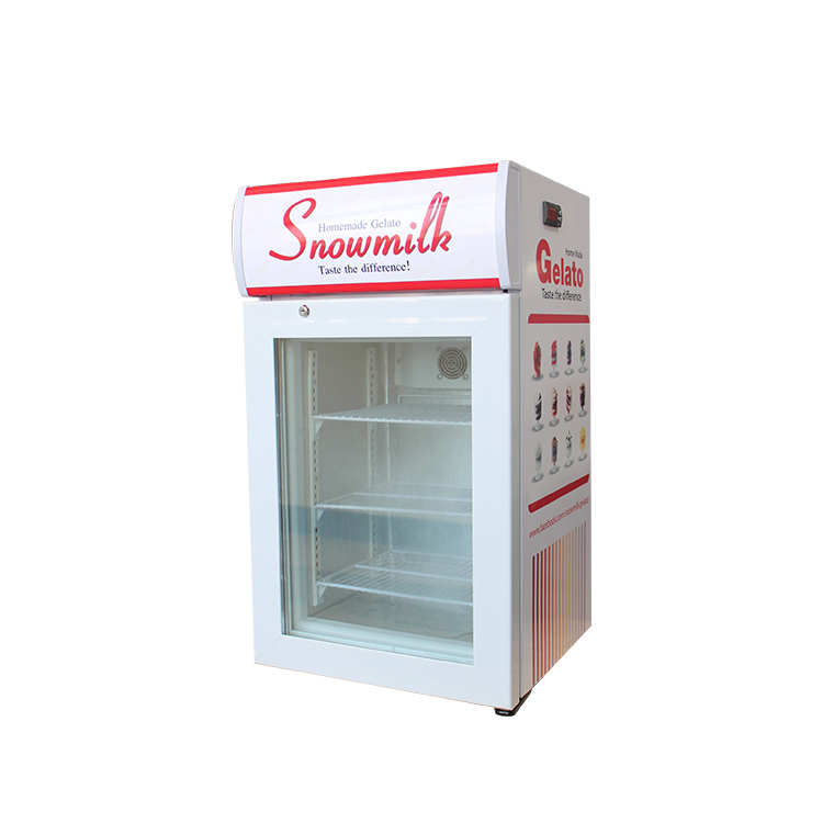 Supermarket Single Glass Door Ice Cream Display Freezer