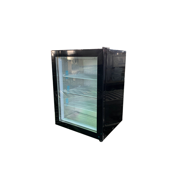 Single Glass Door Ice Cream Mini Fridge Display Freezer