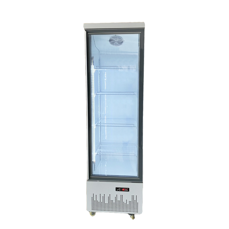 Air Cooling Single Glass Door Upright Beverage Display Cooler